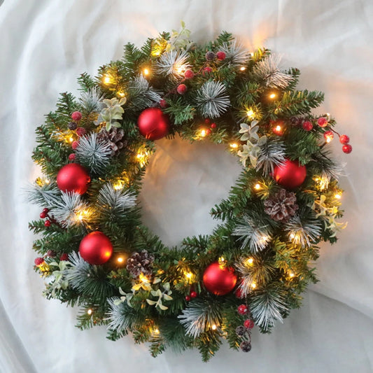 Pinecone Red Berry Christmas Wreath