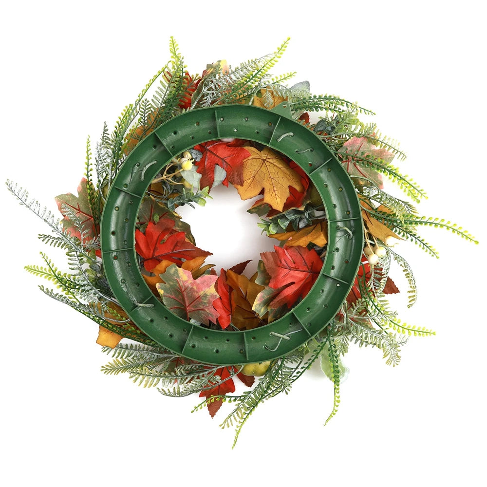 Autumn Wreath with Berries and Pumpkins