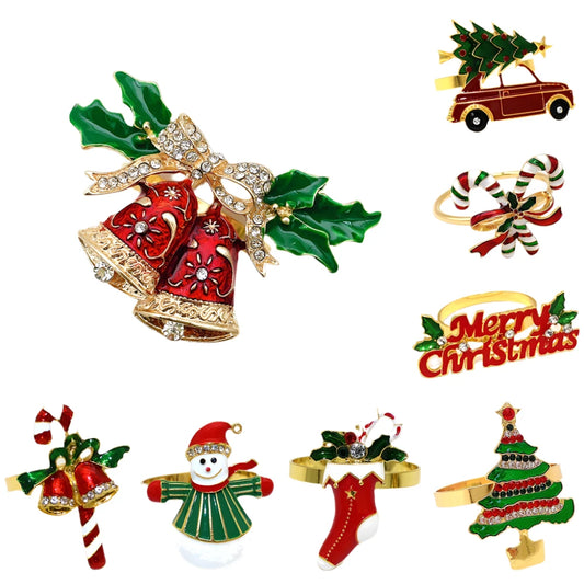 6Pcs Christmas Napkin Rings