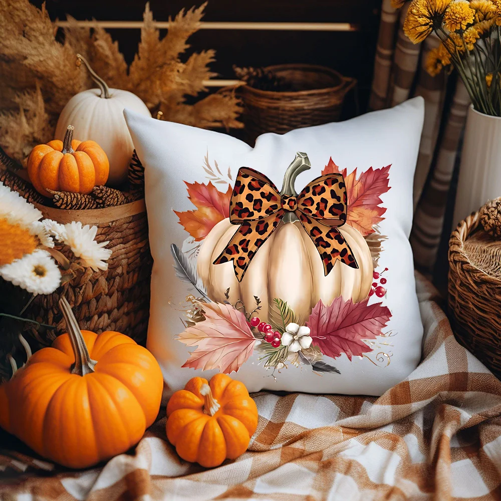 'Tis The Season' Fall Pumpkin Pillow Cover