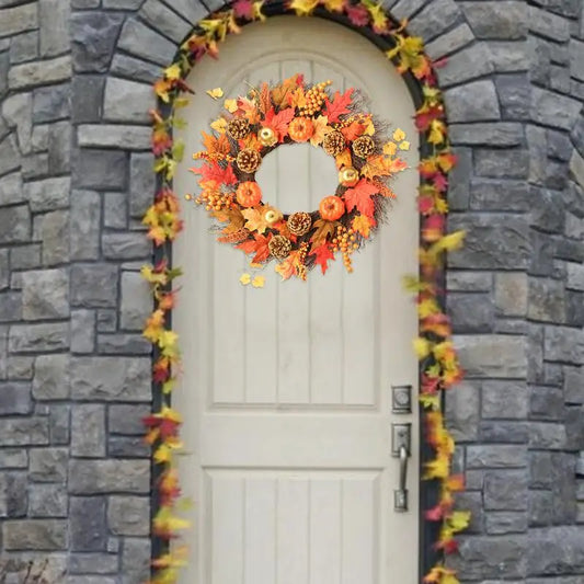 Large Fall Pumpkin Wreath