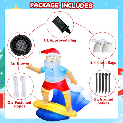 Christmas Santa Claus Inflatable with LED Lights