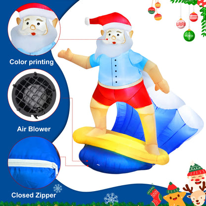 Christmas Santa Claus Inflatable with LED Lights