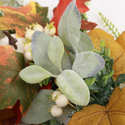 Autumn Wreath with Berries and Pumpkins