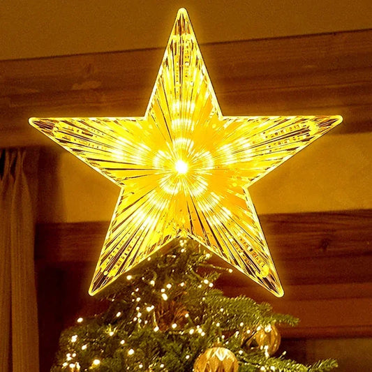 Lighted Double Star Tree Topper