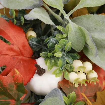 Autumn Wreath with Berries and Pumpkins