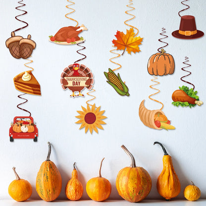 Thanksgiving Swirl Hanging Decorations